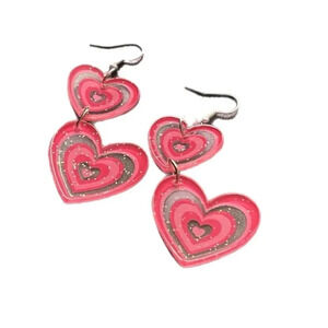 Y2K Style Heart Drop Dangle Earrings